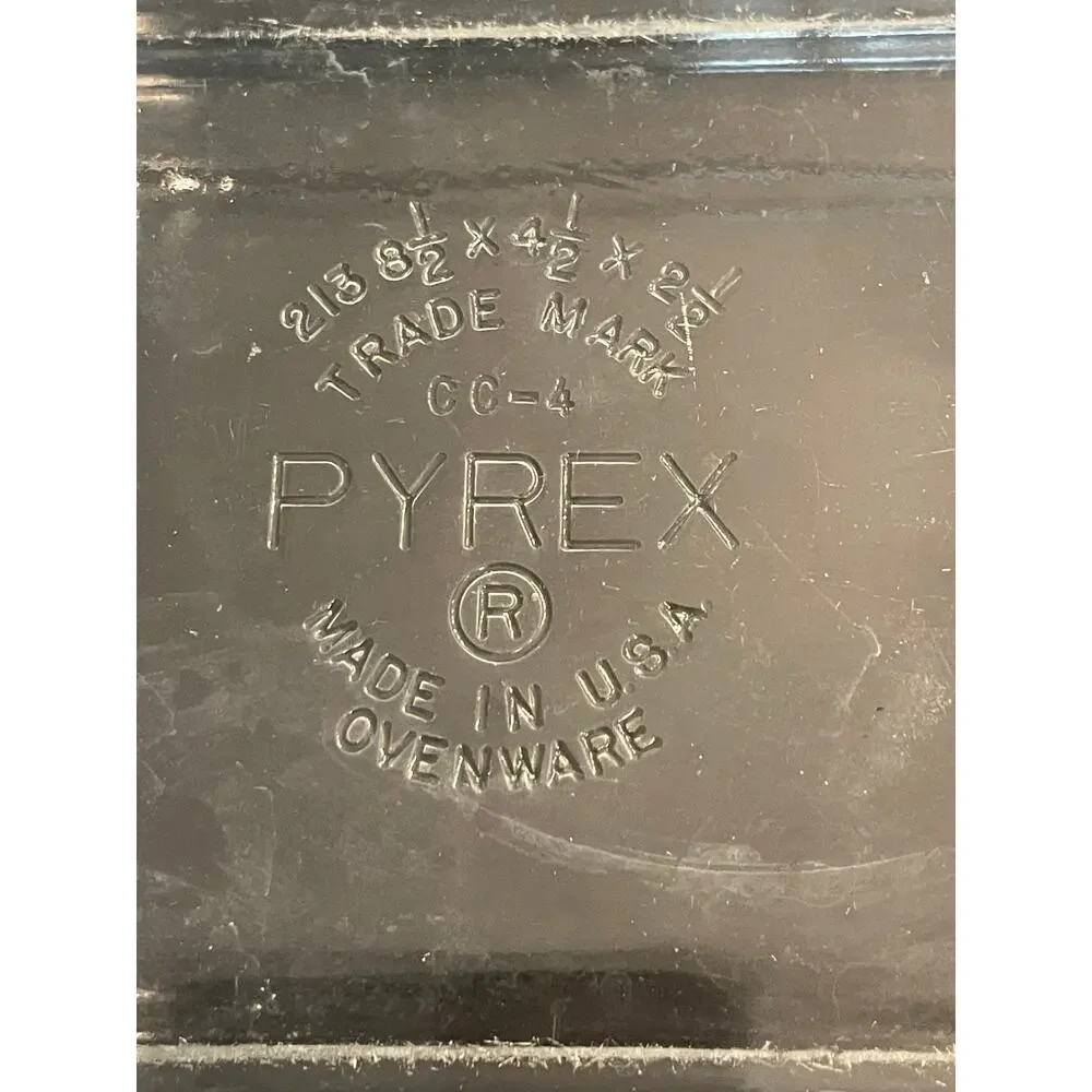 VTG Pyrex clear glass loaf pan 1950's - 1960's